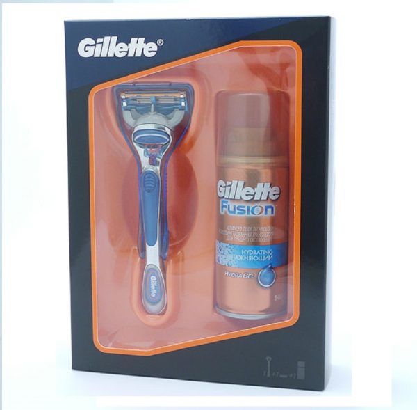 GILLETTE SHAVE GEL FUSION RAZOR & HYDRATING